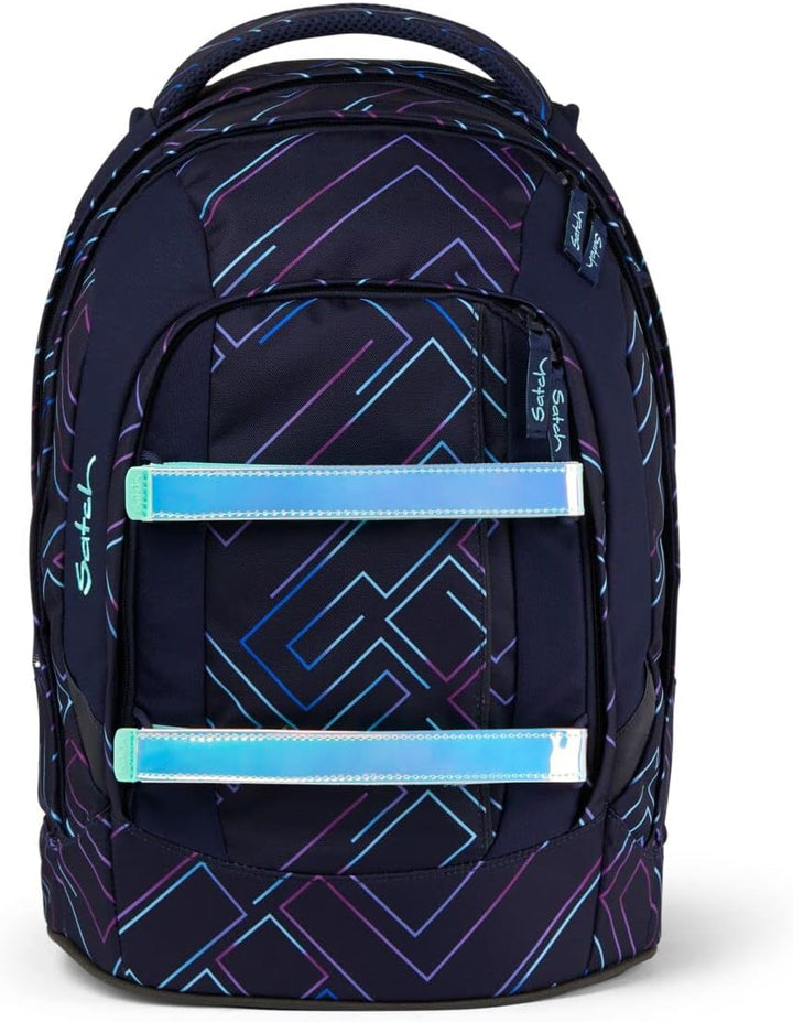 Satch Pack Pencil Slider Edition Schulrucksack Set 3tlg. mit Sporttasche (Purple Laser), Purple Lase