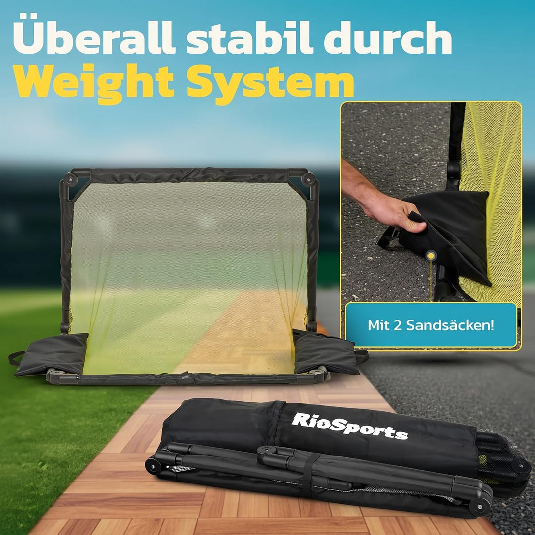 Fussballtore für Garten Kinder – Set mit Weight System – Fussballtor Kinder inkl. Heringe und Traget
