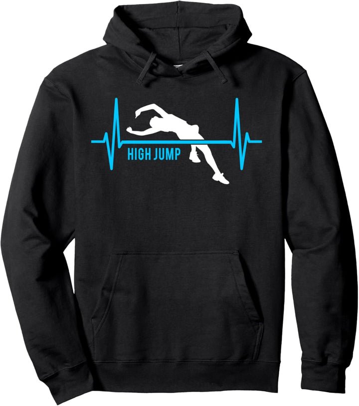Hochsprung Herzschlag Stabhochsprung Pullover Hoodie