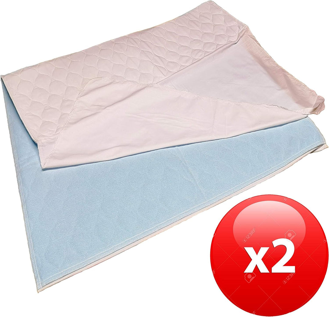 TODA 2er Set wasserdichte waschbare saugfähige Inkontinenzauflage ca 75x90 cm Matratzenauflage Inkon