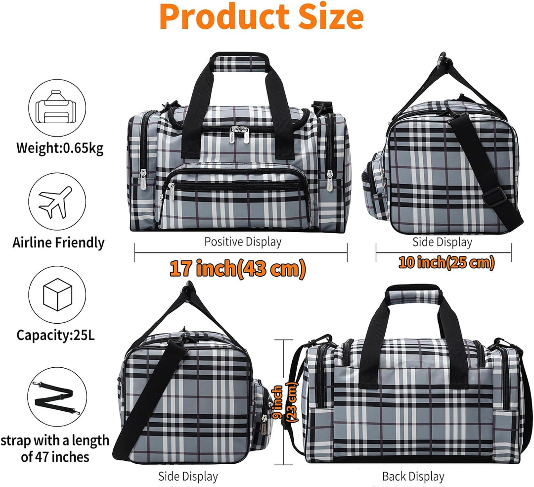 ZZY Sporttasche klein, 25L Gym Tasche, Fitness Tasche Trainingstasche für Weekender Reisetasche (Gra