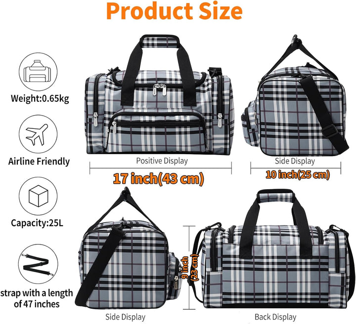 ZZY Sporttasche klein, 25L Gym Tasche, Fitness Tasche Trainingstasche für Weekender Reisetasche (Gra