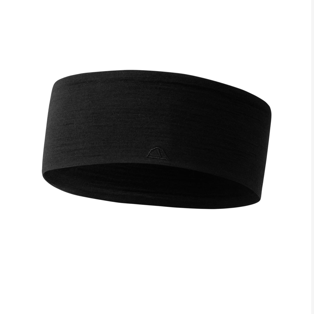 Premium Merino Stirnband Unisex Schwarz/One Size | Made in Europe Schwarz 1 stück (1er Pack), Schwar