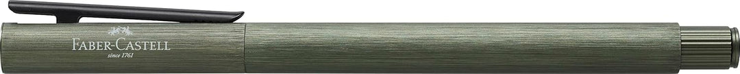 Faber-Castell 146150 - Füller Neo Slim Aluminium, Federbreite M, olivgrün Federbreite M olivgrün, Fe
