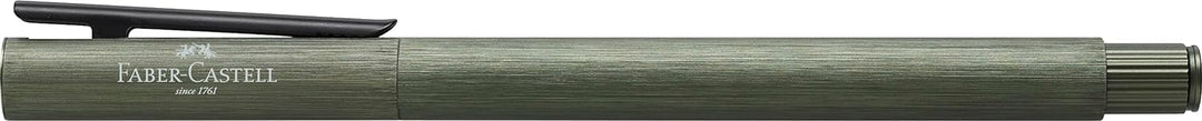 Faber-Castell 146150 - Füller Neo Slim Aluminium, Federbreite M, olivgrün Federbreite M olivgrün, Fe