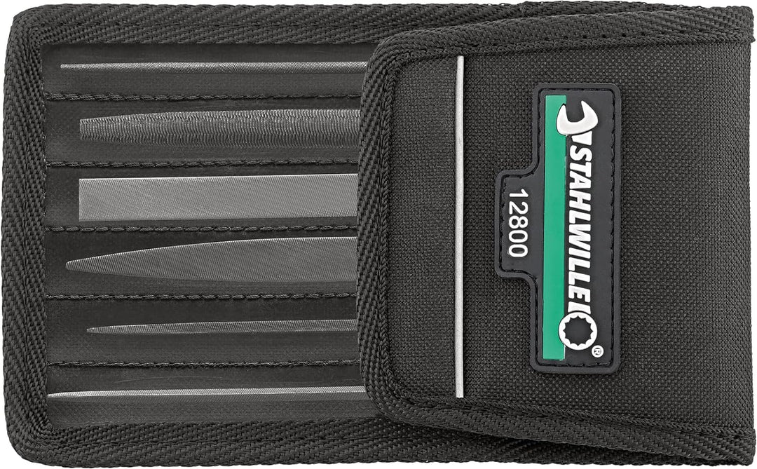 STAHLWILLE 12800 Schlüsselfeilen Set 6-tlg. l Basis-Set für Metallbearbeitung l in robuster Textilta