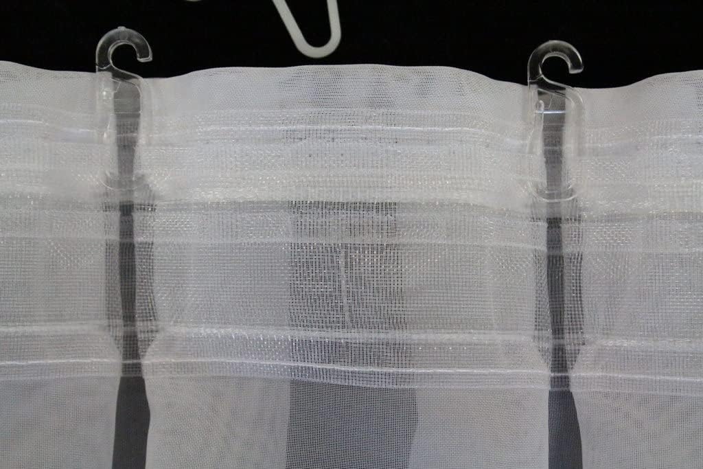 EASYHomefashion Fertiggardine nach Mass Voile Store weiss, massgefertigt, halbtransparent mit FLACHF