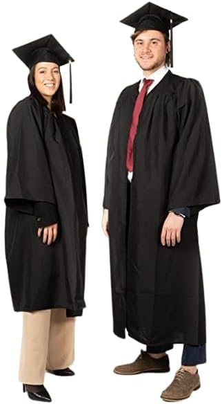 SKÉMATA Abschluss Robe Unisex Leichte Mikrofaser mit Graduierung Touch und Nappaleder XS, XS