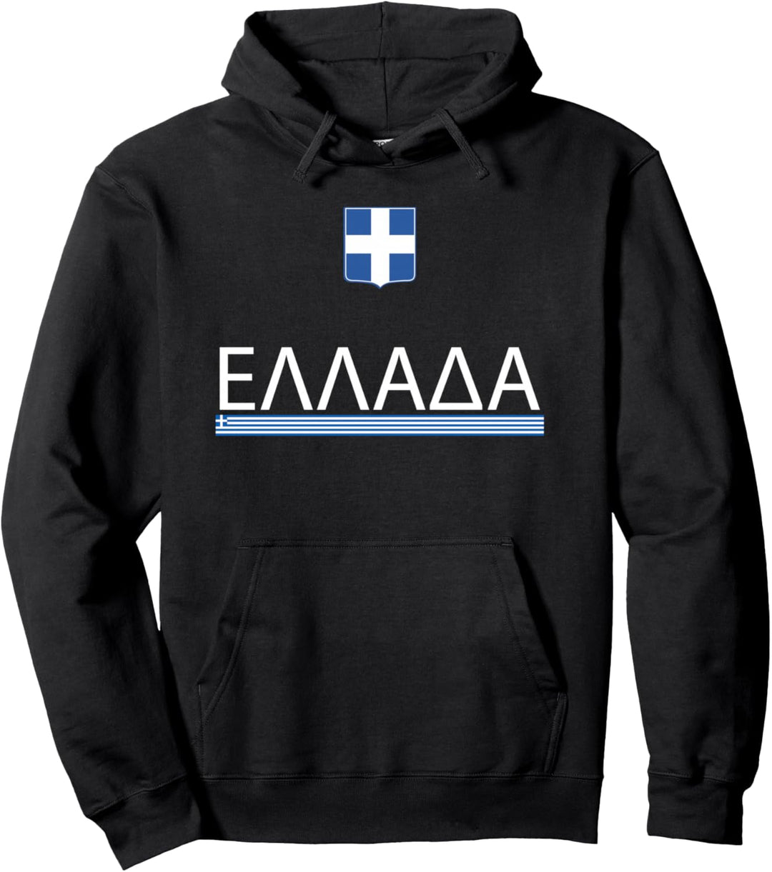 Ellada Greek Flag Shirt Hellas Greece Coat Of Arms Souvenir Pullover Hoodie