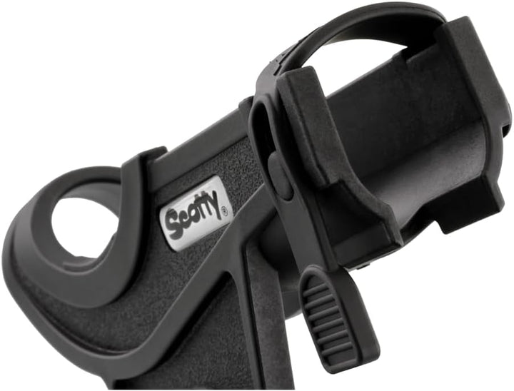 Scotty Baitcaster/Spinnrutenhalter mit 241 Seitendeck-Halterung Schwarz, Schwarz