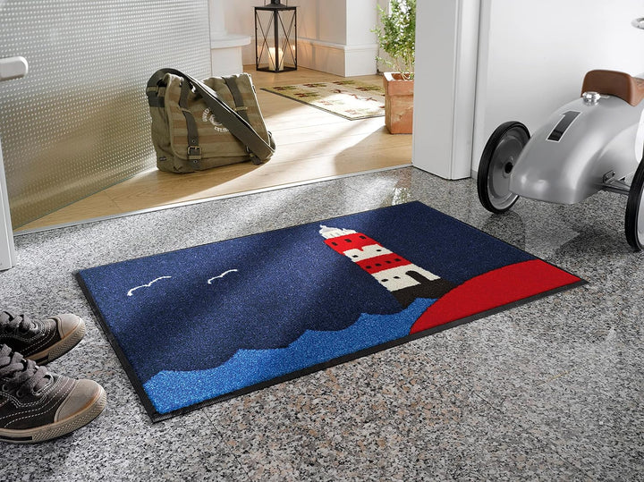 wash+dry Fussmatte, Leuchtturm 50x75 cm, innen und aussen, waschbar