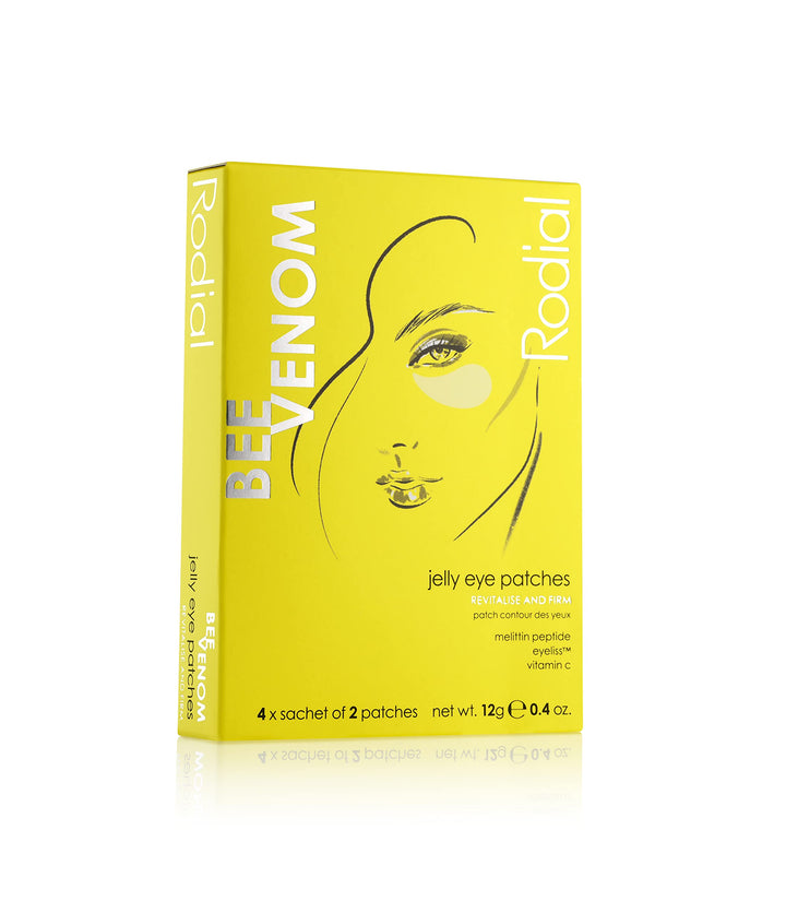 Rodial Jelly Eye Patches Bienengift (Box mit 4 Beuteln), verjüngt und fest, kühlende Gelee-Technolog