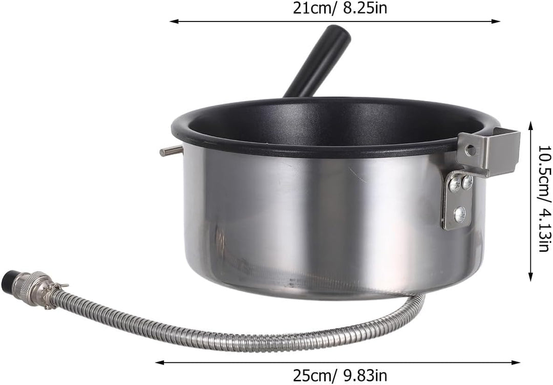 Ciieeo 8oz Popcornkessel für Popcornmaschine Ersatztopf Antihaftbeschichtetes Metall Ersatzteile für
