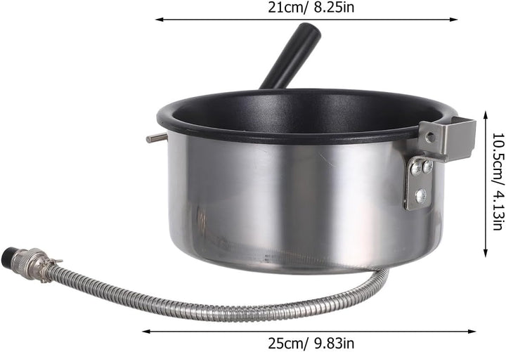 Ciieeo 8oz Popcornkessel für Popcornmaschine Ersatztopf Antihaftbeschichtetes Metall Ersatzteile für