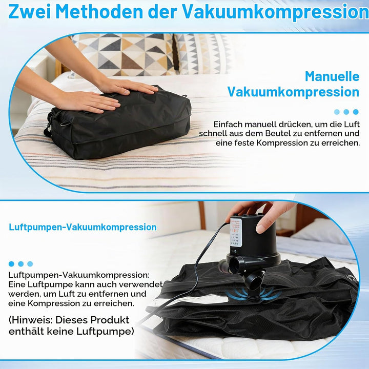 Vakuumbeutel für Reisen,28L TPU Vakuumierbeutel mit IP67 Luftdichtem Reissverschluss,Wiederverwendba