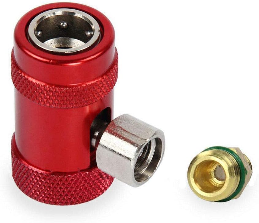 TOTMOX 2 Stücke Auto Auto AC High/Low Side R1234yf Schnellwechsler Adapter Umbausatz Blau/Rot Hochdr