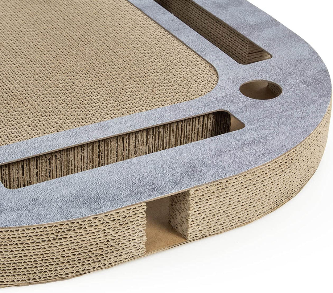 CanadianCat Company | XXL Katzenspielplatz ca. 85 x 54 x 5,8 cm mit integrierter Kratzpappe Katzensp