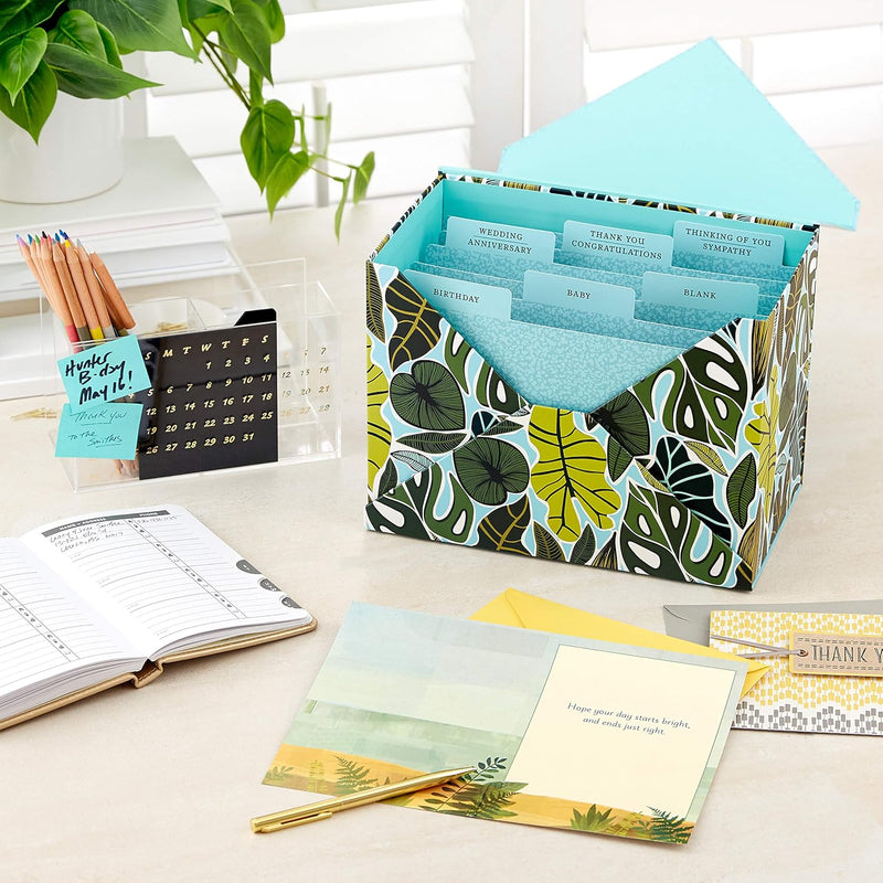 Hallmark 24 Stück handgefertigte Grusskarten, Modern Greenery, Geburtstagskarten, Babyparty-Karten,