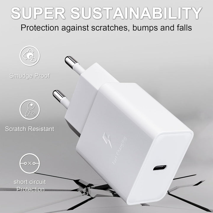 4er Pack USB C Ladegerät Stecker, Schnellladegerät Typ C Handy Netzteil Adapter Ladeadapter für Sams