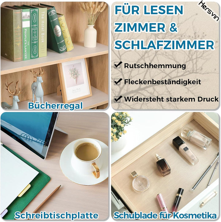 Hersvin Schubladenmatte 44.5cmx500cm Schrankpapier Schubladeneinlage Eva Wasserfest Nicht Klebende U