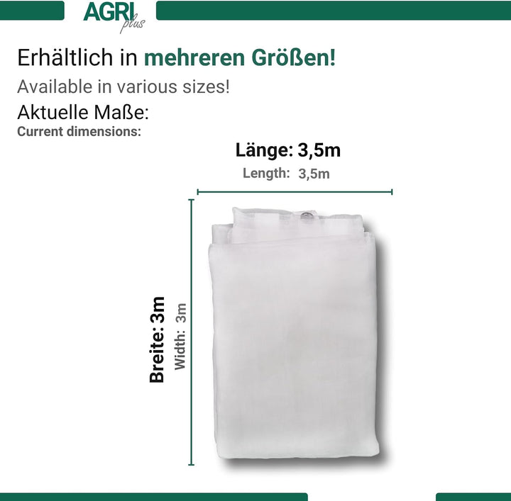 AGRI plus Sandkastennetz mit Ösen I 3 x 3,5 m I Verschiedene Masse I Engmaschiges Netz 0,8 x 0,8 mm