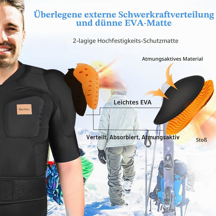 BenKen Ultra Leichter Schutzausrüstung Ski Körper Panzer Rücken Protektor, Aussen- Sports Antikollis