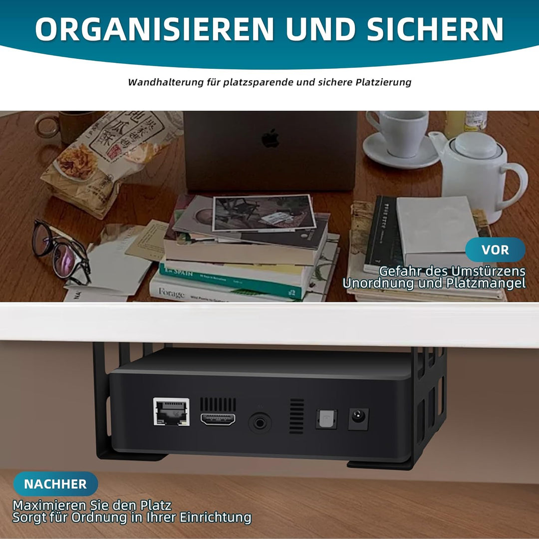 ohbien Multifunktionale Untertisch, Laptop Halterung unter Schreibtisch < 9cm, Wandhalterung für Lap
