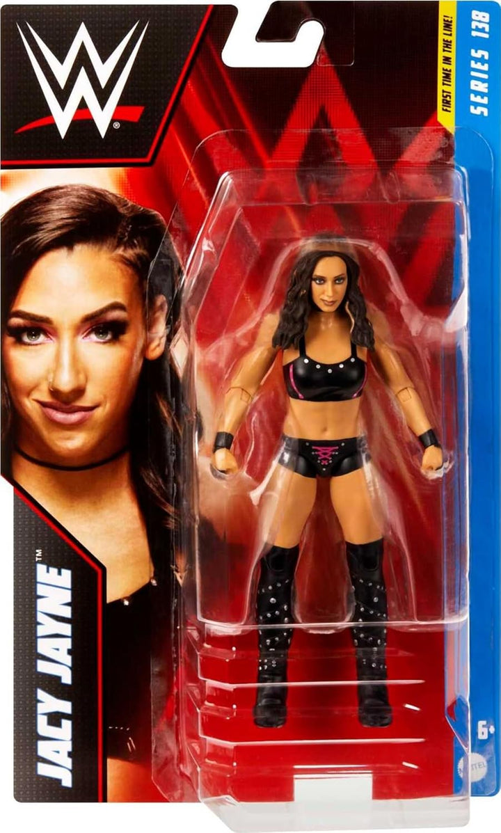 WWE Jacy Jayne Basic Actionfigur, 10 Gelenkpunkte & lebensechte Details, 15,2 cm grosses Sammlerstüc