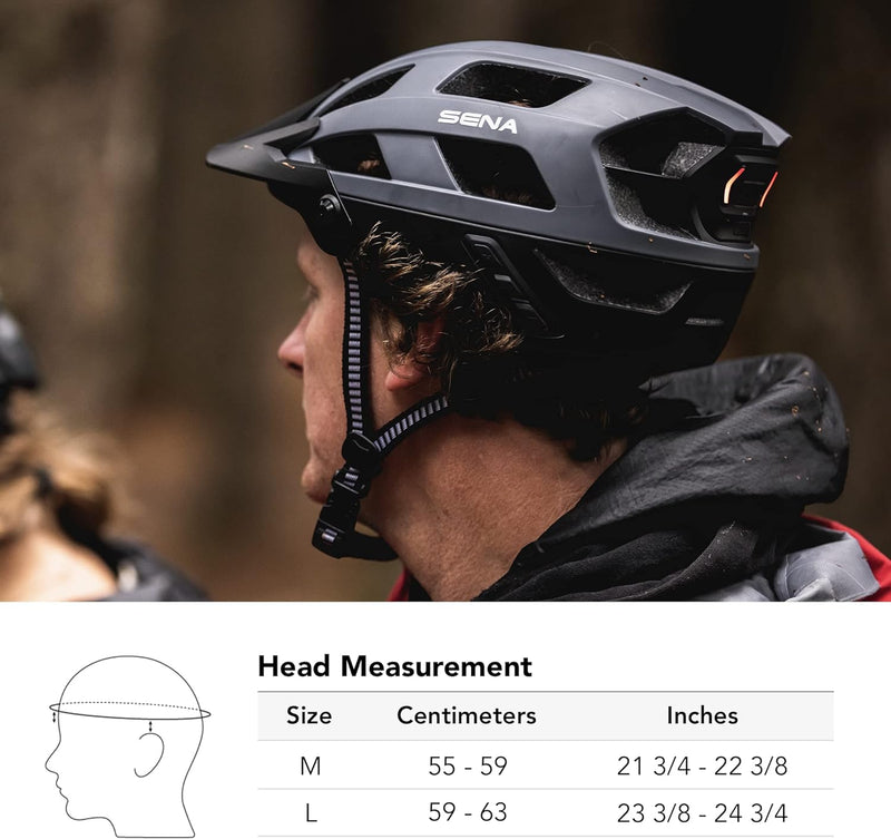 Sena Adult M1 Mountainbike Helm, Matt-schwarz, L