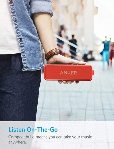 Anker SoundCore 2 Bluetooth Lautsprecher, Fantastischer Sound, Enormer Bass mit Dualen Bass-Treibern