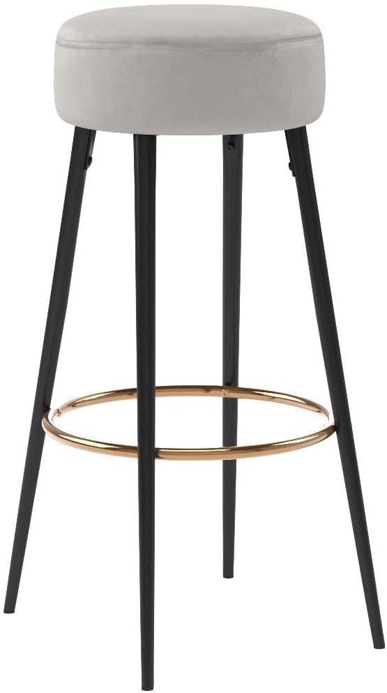 Duhome Barhocker 2er Set Barstühle Runde Tresenhocker Samt Bistrohocker mit Fussstütze für Bistro Kü
