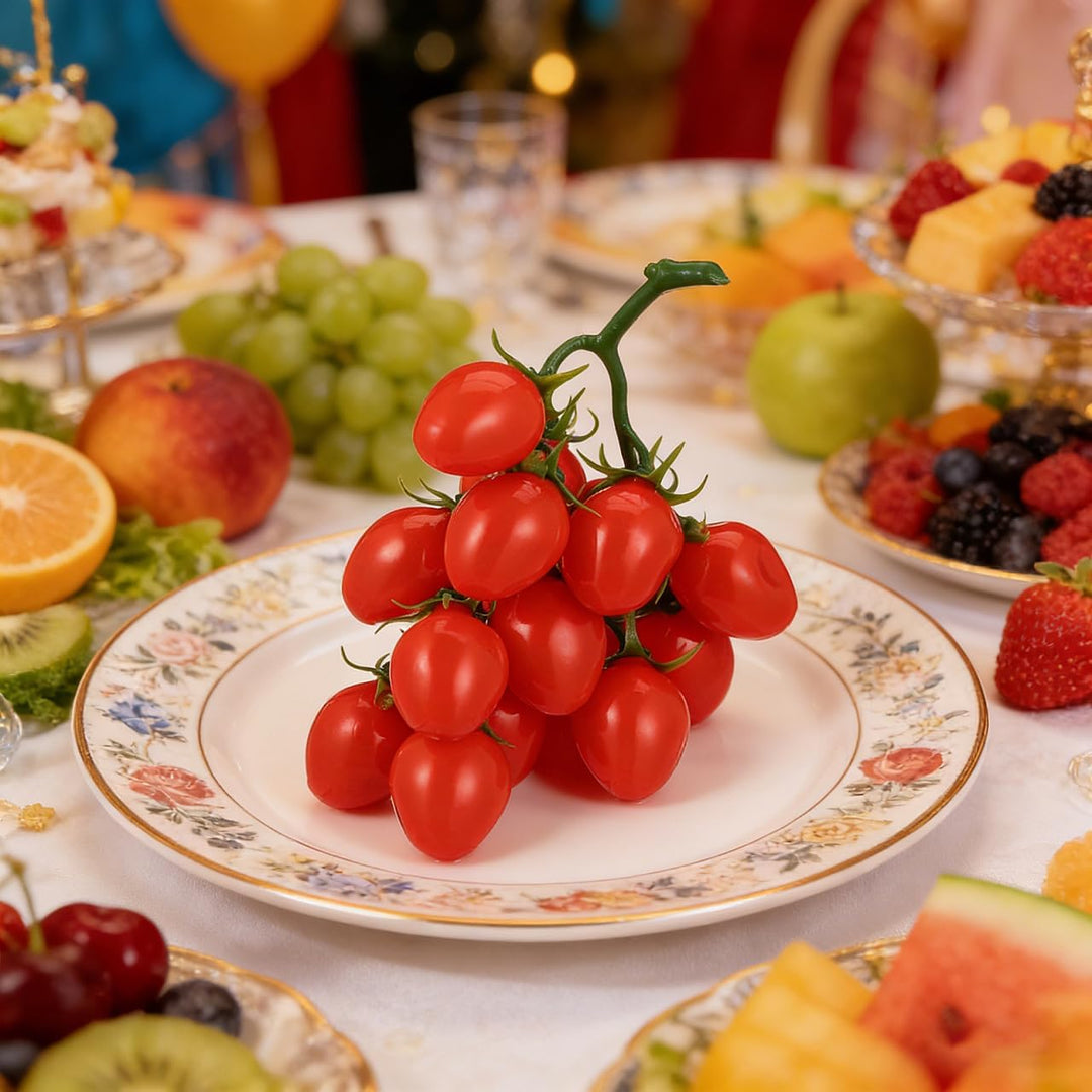 IMIKEYA 3er Set Künstliche Kirschtomaten Lebensechte Gefälschte Tomaten künstliches Obst Dekoration