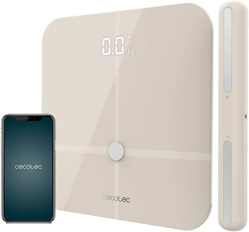 Cecotec Waage Surface Precision 10600 Smart Healty Pro Beige. Mit App, Bluetooth-Konnektivität, Leis