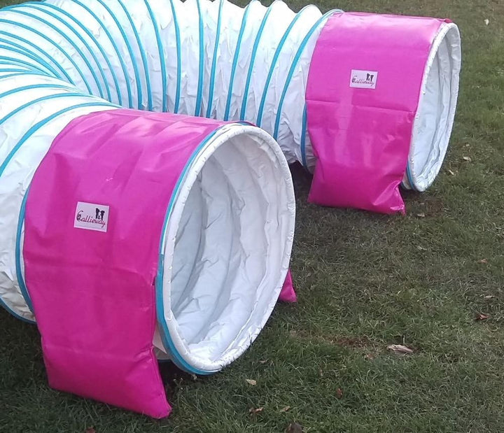 Callieway Agility Tunnel Stützsandsäcke (2er Pack) Standard - org (Magenta 2X), Magenta 2x