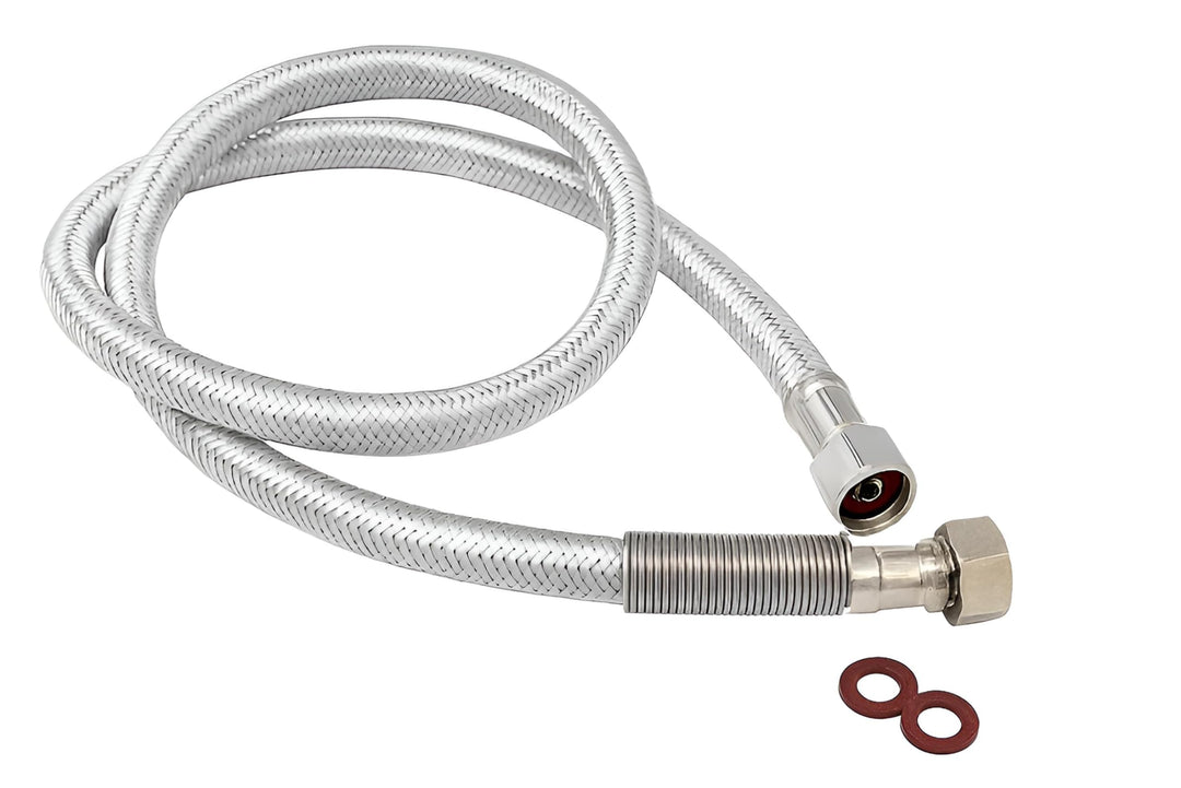 UZMAN Gastro Brauseschlauch 130cm mit Spezial-Knickschutz - 1/2" Standard Anschlüsse inkl. Dichtunge