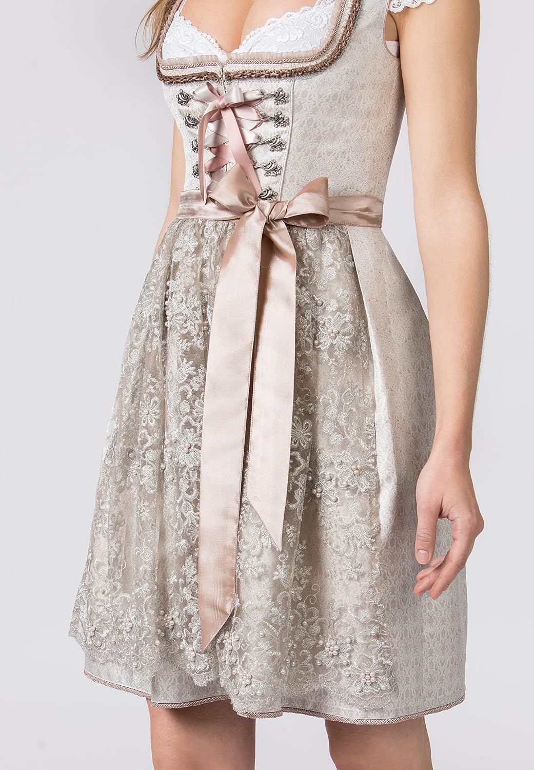 Stockerpoint Damen Evianne Kleid 34 Taupe, 34 Taupe