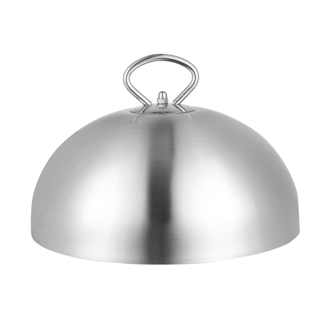 Hemoton Edelstahl Abdeckhaube 11.02In Teppanyaki Grillglocke Steakdeckel Anti-ÖL-Spritzschutz Servie