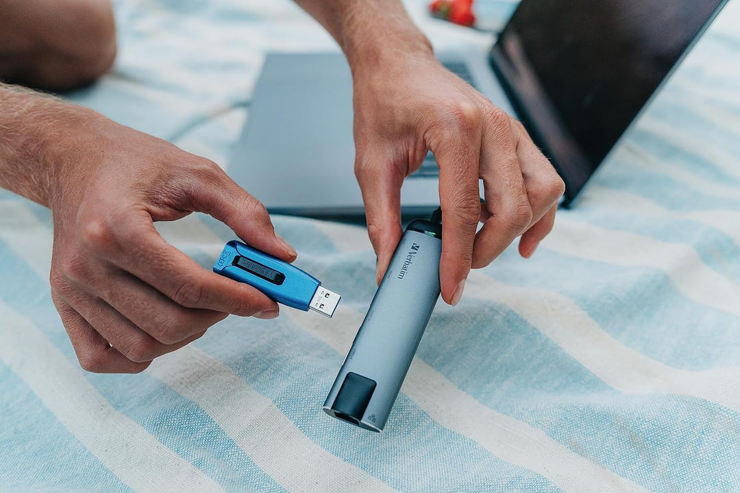 Verbatim USB-C Multiport-Adapter, USB-C-Hub mit USB-3.0, HDMI-4K, Gigabit Ethernet & USB-C Schnellad