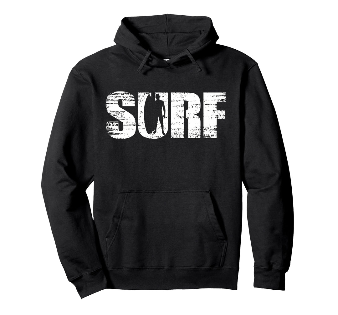 Distressed Look Surfen Geschenk für Surfer und Wellenreiter Pullover Hoodie