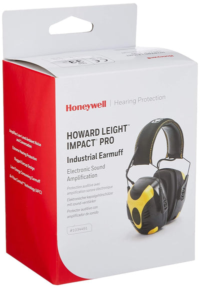 Honeywell 1034491 Howard Leight Impact Pro Industrie Weiche Ohrenschützer Schwarz / Gelb, Schwarz /