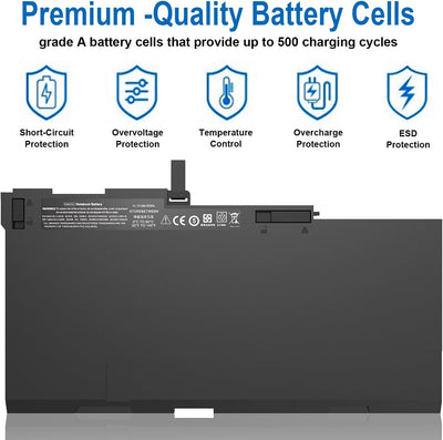 CM03 CM03XL CO06 CO06XL Akku Ersatz für HP EliteBook 740 745 750 840 845 850 G1 G2 Serie passend für