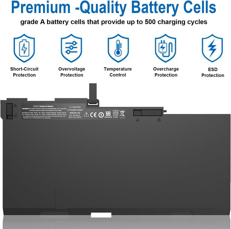 CM03 CM03XL CO06 CO06XL Akku Ersatz für HP EliteBook 740 745 750 840 845 850 G1 G2 Serie passend für