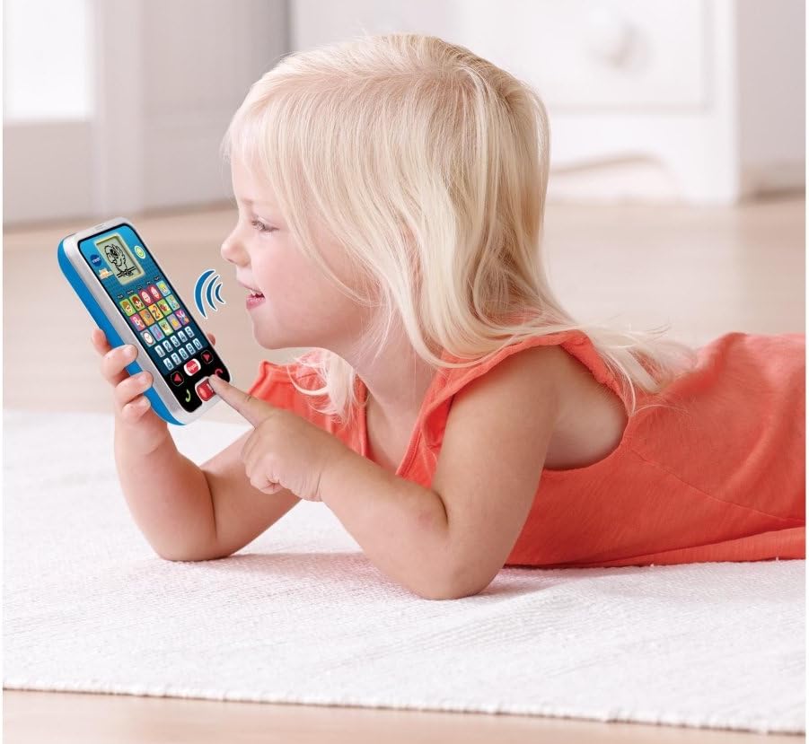 VTech Smart Kidsphone – Cooles Lerntelefon mit Mikrofon, spannenden Lernspielen, Liedern und Melodie