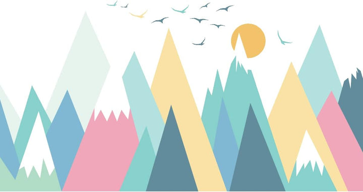 Wandsticker Kinder Deko Babyzimmer Wandsticker Kinder Wandsticker skandinavische Berge Colorika H40