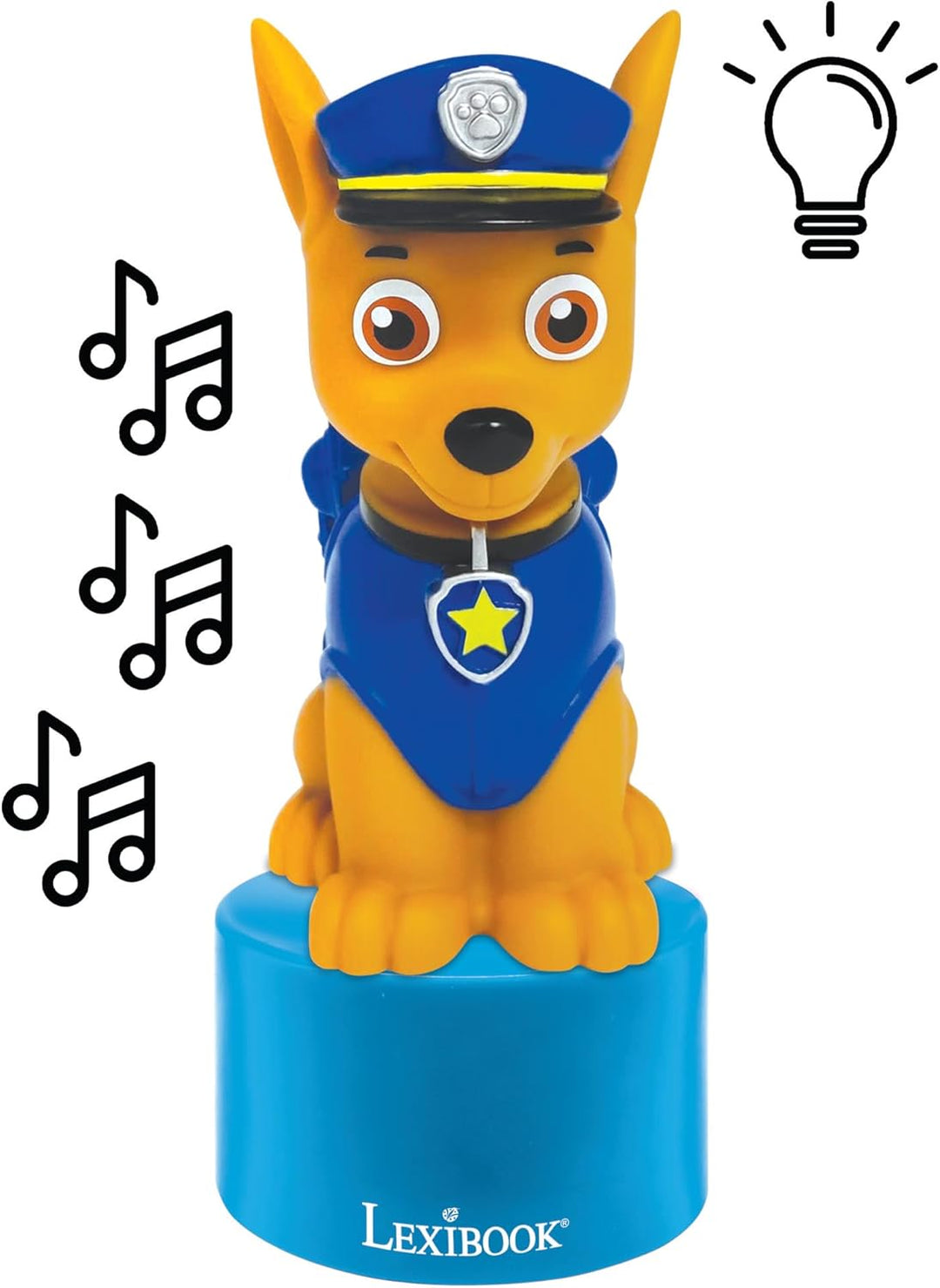 Lexibook, Paw Patrol, Chase Nachtlicht mit Lautsprecher, Weiches Licht, Batteriebetrieben, Blau, NS0