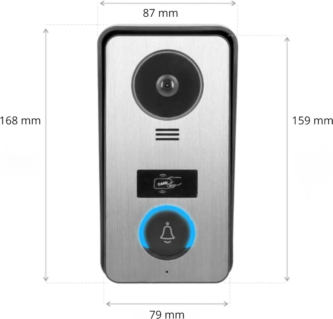 Miratic Gegensprechanlage mit Türöffner und Türsprechanlage mit Türöffner Full HD Bildschirm 7" Touc