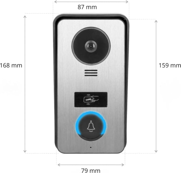 Miratic Gegensprechanlage mit Türöffner und Türsprechanlage mit Türöffner Full HD Bildschirm 7" Touc