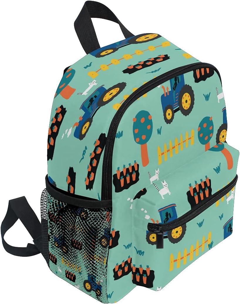 Mnsruu Nahtloser Kinderrucksack, Traktoren-Rucksack, Kleinkinder-Rucksack, Vorschultasche, Kindergar