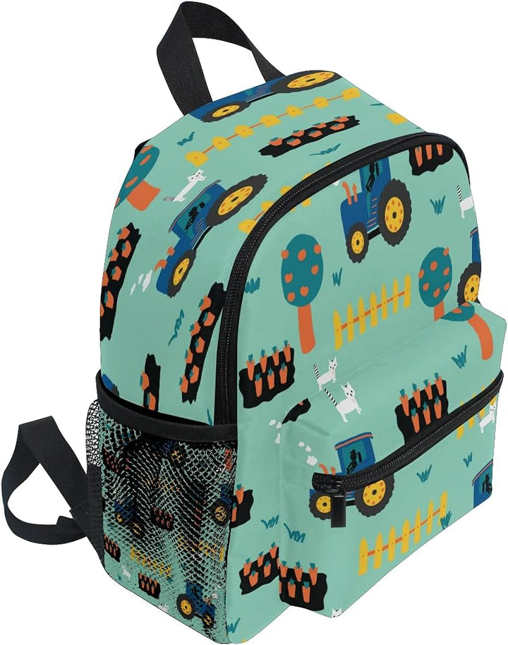 Mnsruu Nahtloser Kinderrucksack, Traktoren-Rucksack, Kleinkinder-Rucksack, Vorschultasche, Kindergar