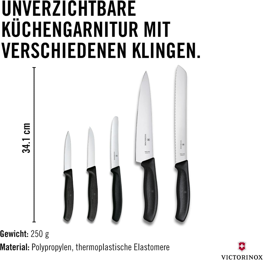 Victorinox, Swiss Classic, Profi Küchengarnitur, 5-teilig, , schwarz Single, Single